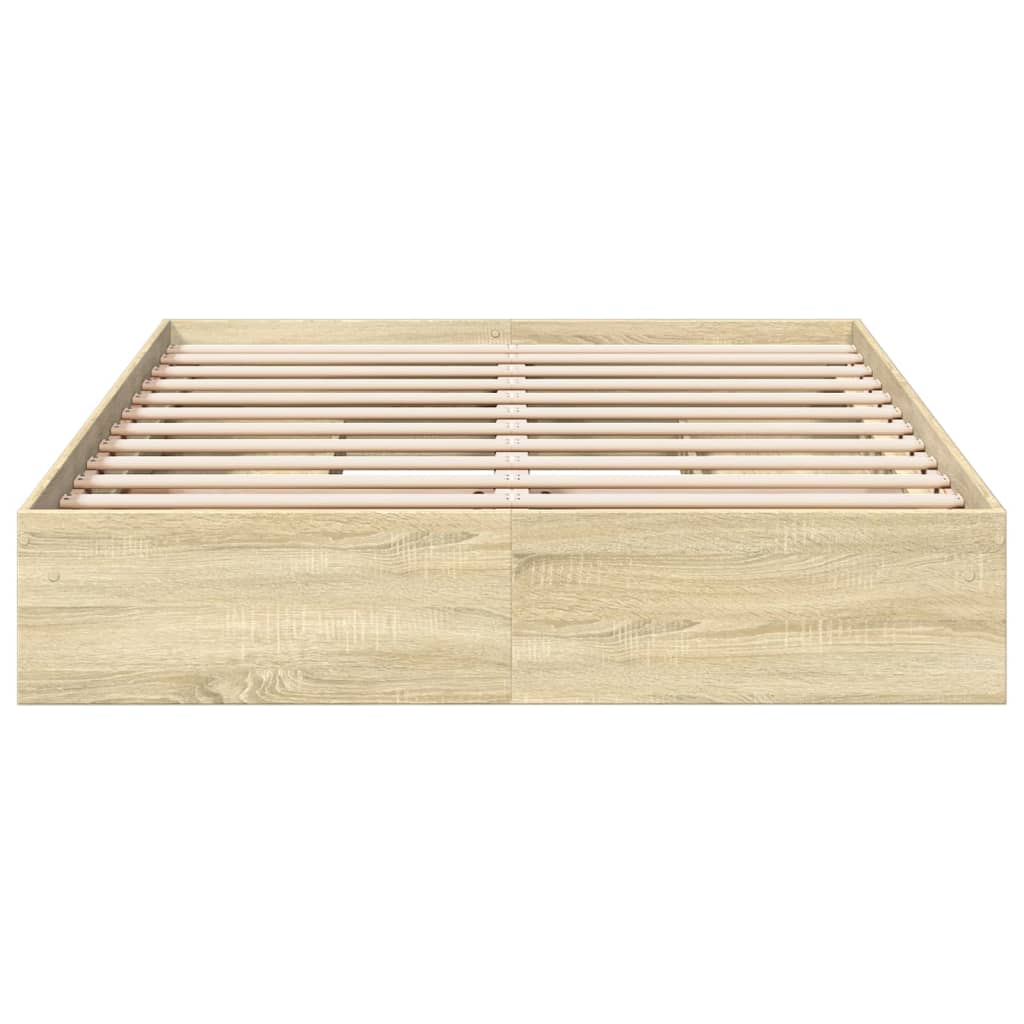 Sengeramme med skuffer sonoma eik 160x200 cm konstruert tre