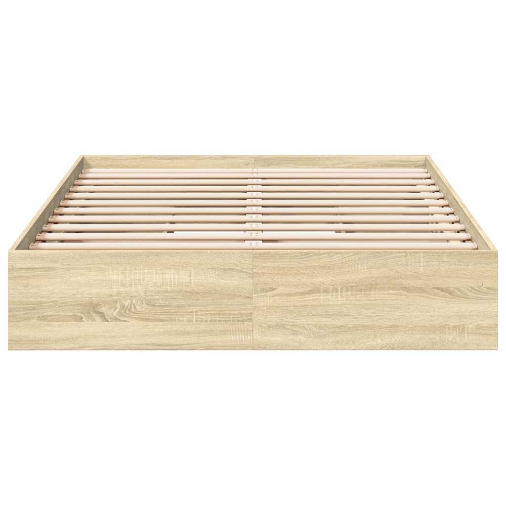 Sengeramme med skuffer sonoma eik 140x200 cm konstruert tre