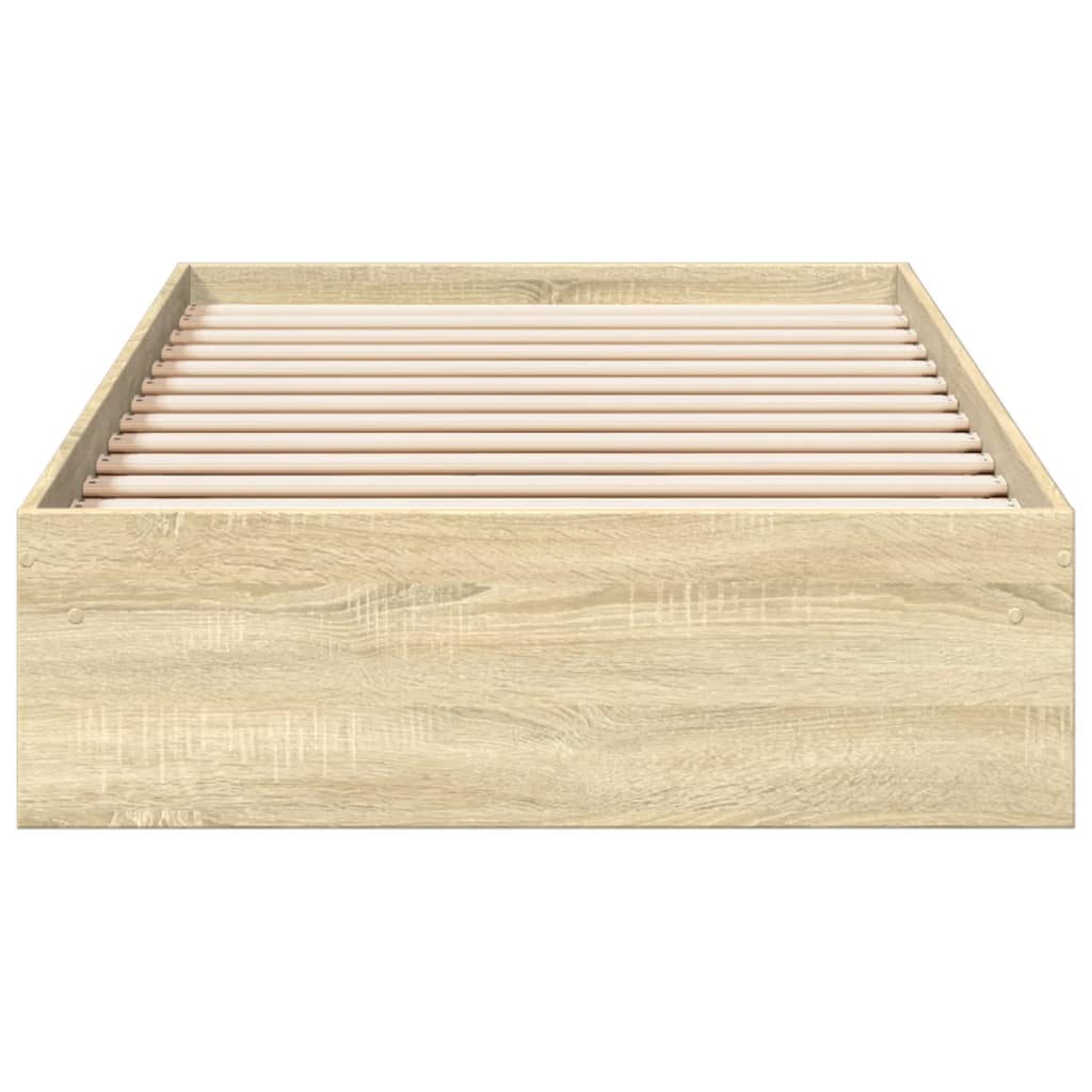 Sengeramme med skuffer sonoma eik 90x200 cm konstruert tre