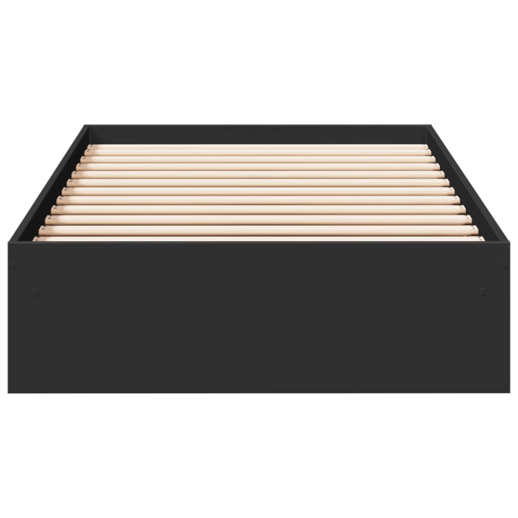 Sengeramme med skuffer svart 90x190 cm konstruert tre