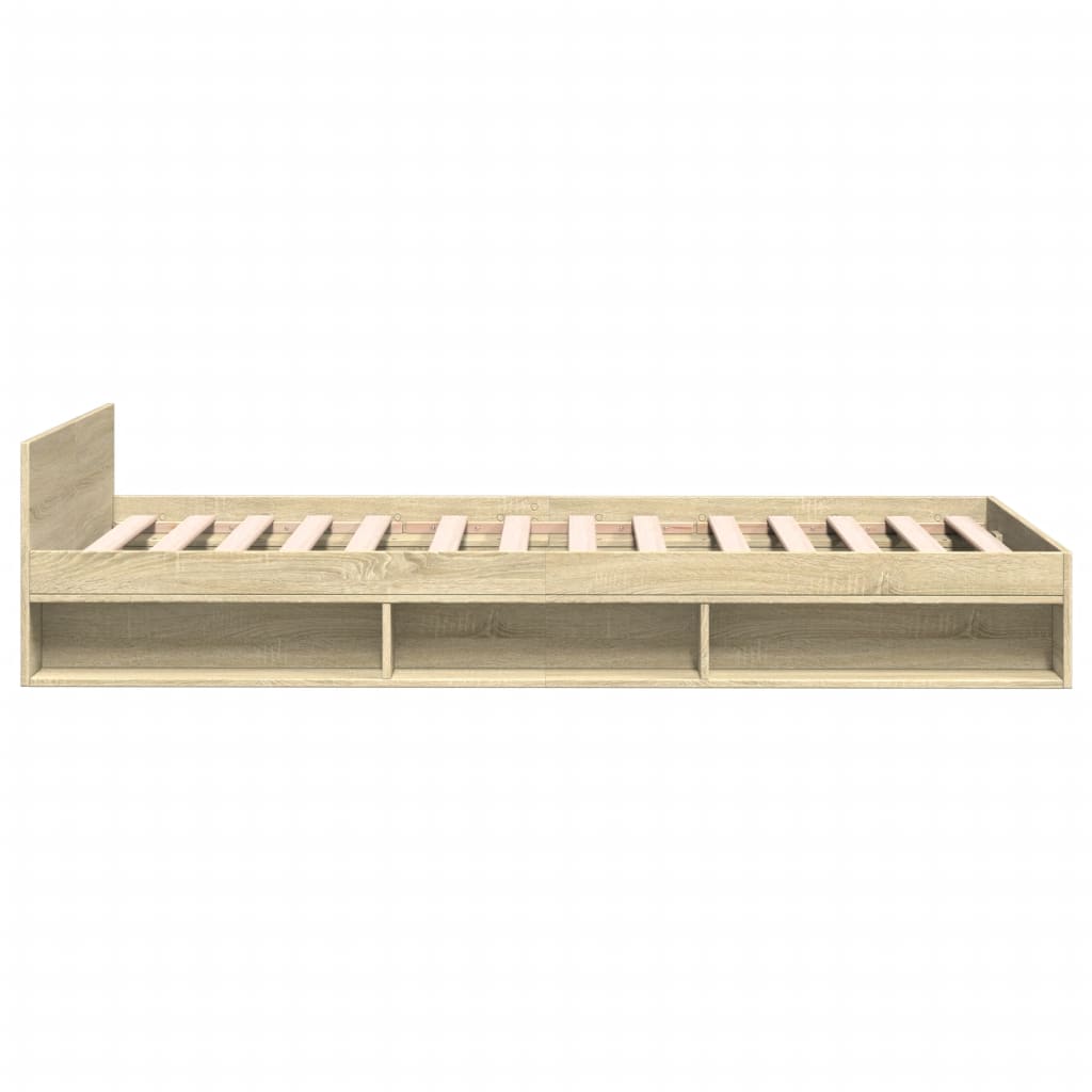 Sengeramme med skuff sonoma eik 90x190 cm konstruert tre