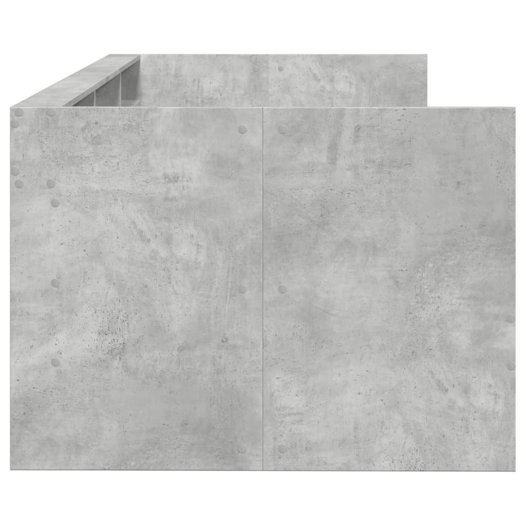 Dagseng med skuffer uten Madrass betonggrå 100x200 cm