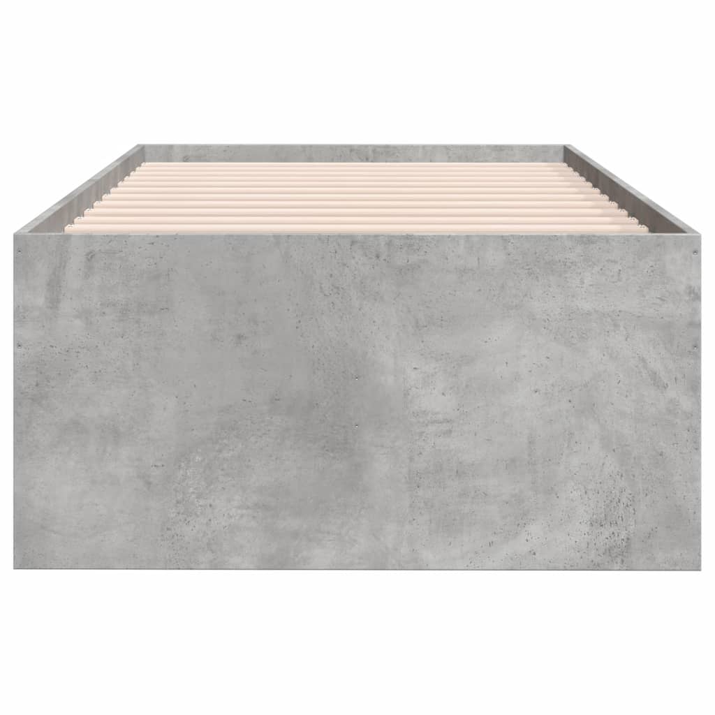 Dagseng med skuffer uten Madrass betonggrå 75x190 cm