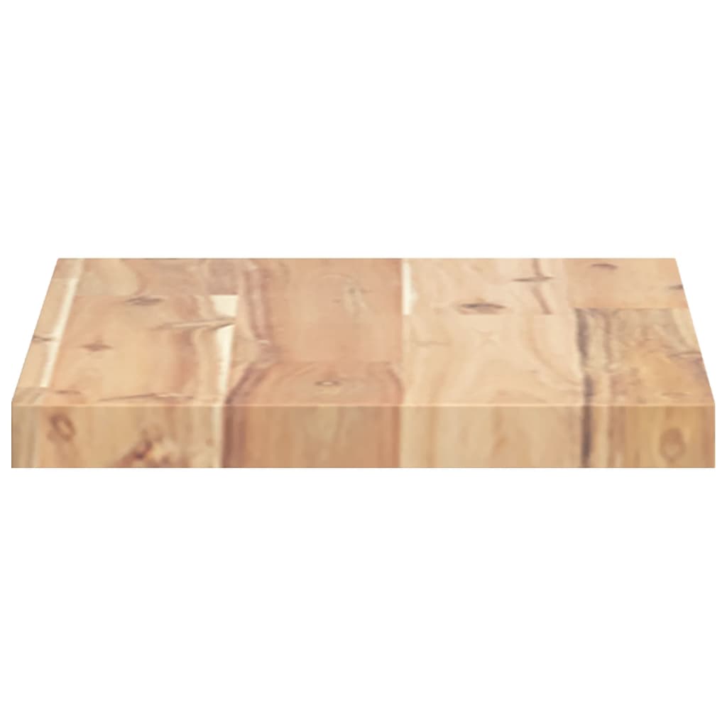 Flytende hyller 2 stk 40x20x2 cm ubehandlet heltre akasie