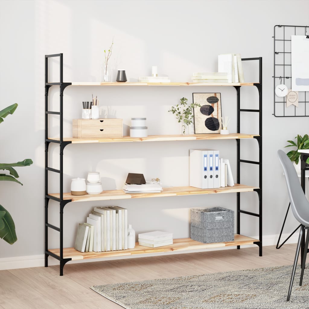 Flytende hyller 4 stk 160x30x2 cm ubehandlet heltre akasie