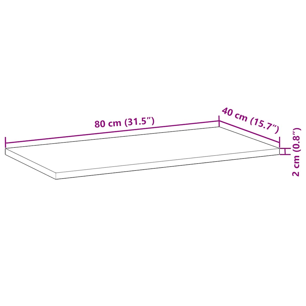 Flytende hyller 3 stk 80x40x2 cm ubehandlet heltre akasie