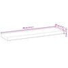 Flytende hyller 3 stk 80x20x4 cm ubehandlet heltre akasie