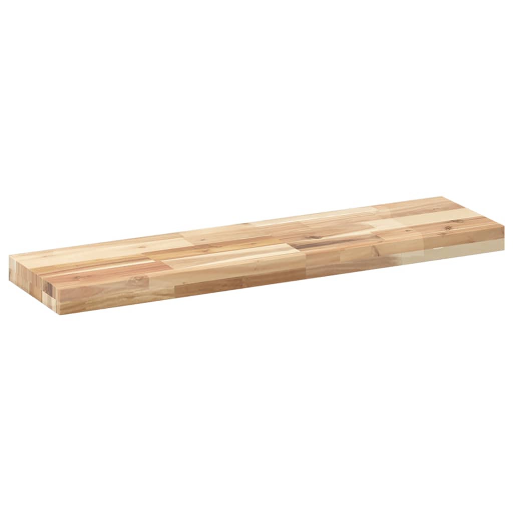 Flytende hyller 4 stk 80x20x4 cm ubehandlet heltre akasie