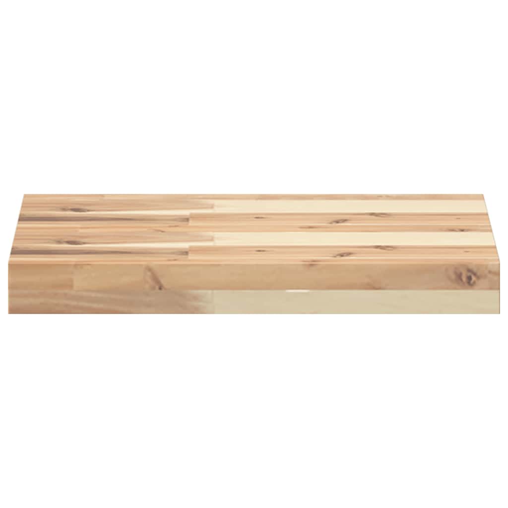 Flytende hyller 2 stk 40x30x4 cm ubehandlet heltre akasie