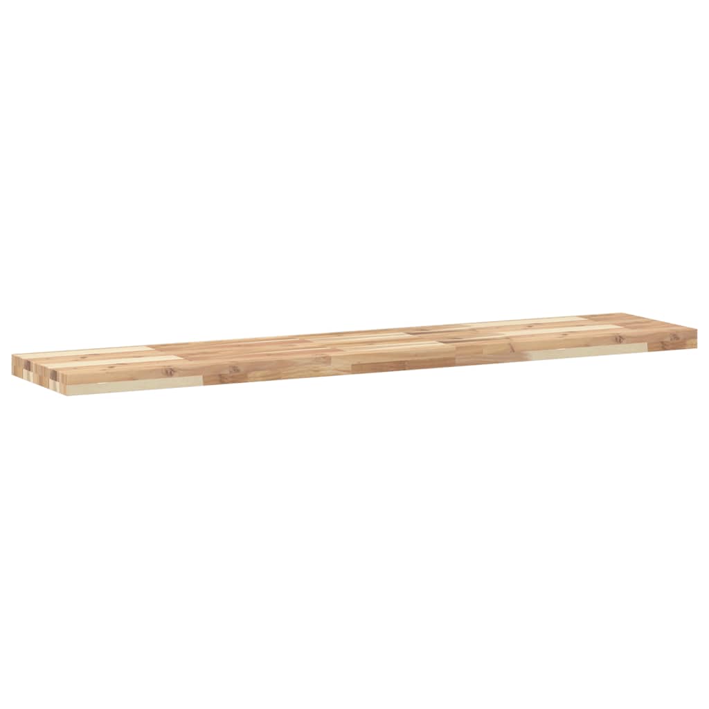 Flytende hyller 2 stk 120x30x4 cm ubehandlet heltre akasie