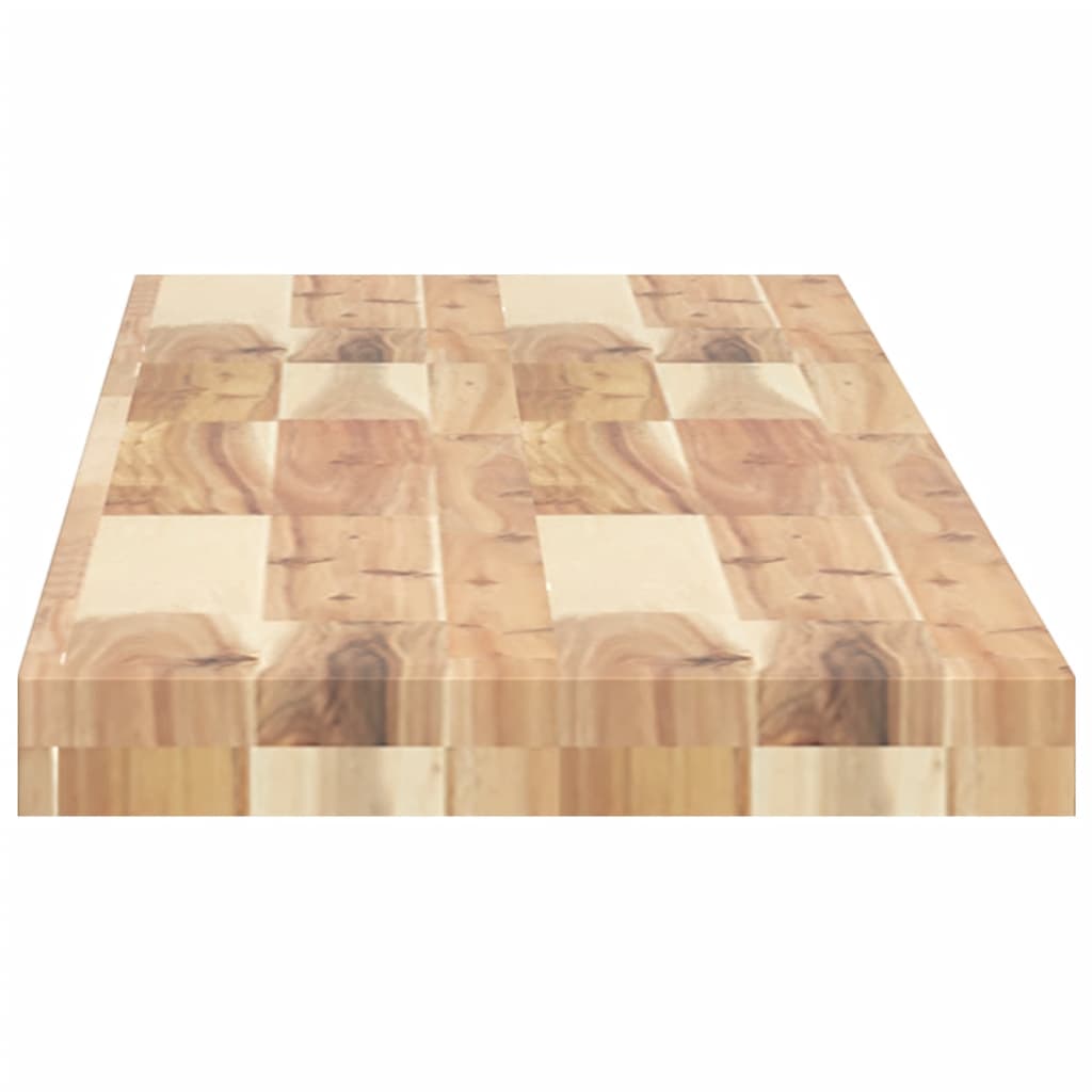 Flytende hyller 2 stk 120x30x4 cm ubehandlet heltre akasie
