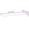 Flytende hyller 2 stk 140x40x4 cm ubehandlet heltre akasie