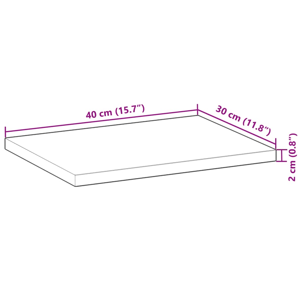Flytende hylle 40x30x2 cm oljebehandlet heltre akasie