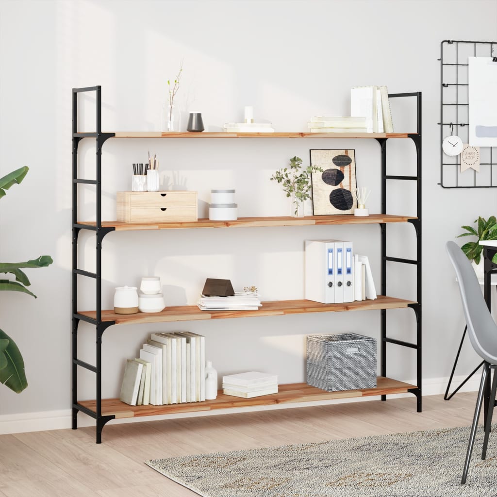 Flytende hyller 2 stk 140x30x2 cm oljebehandlet heltre akasie