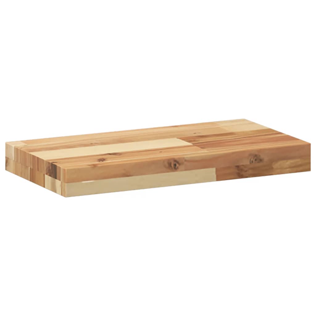 Flytende hyller 4 stk 60x20x4 cm oljebehandlet heltre akasie