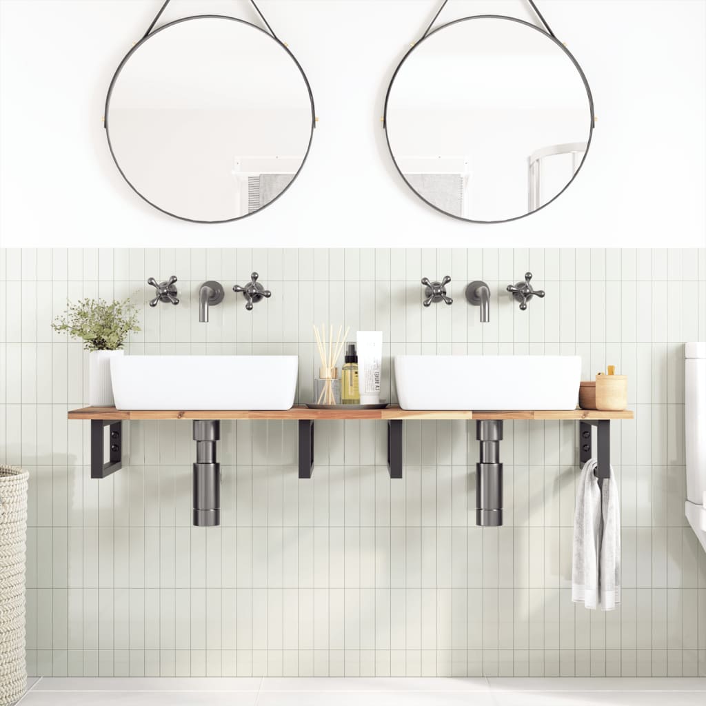 Plate til baderomsskap ubehandlet 160x40x2 cm heltre akasie