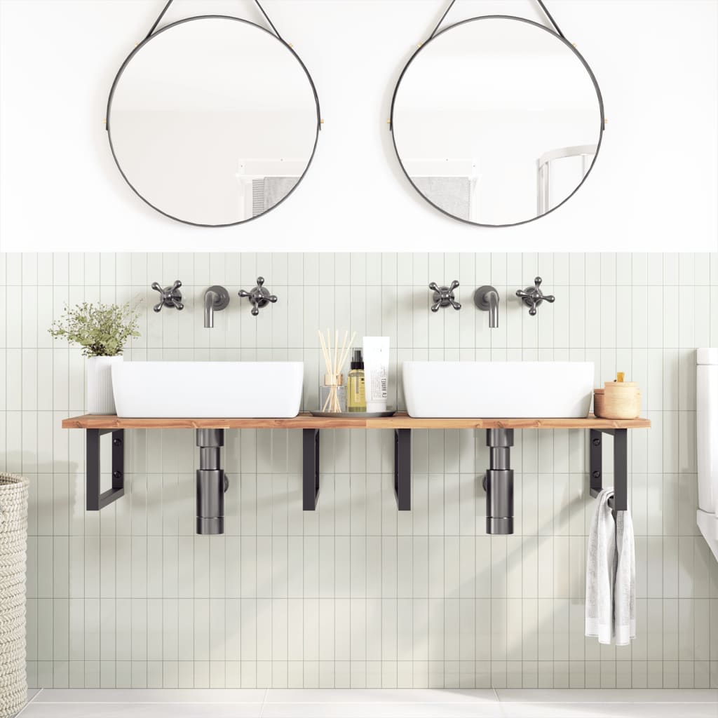 Plate til baderomsskap ubehandlet 160x50x2 cm heltre akasie