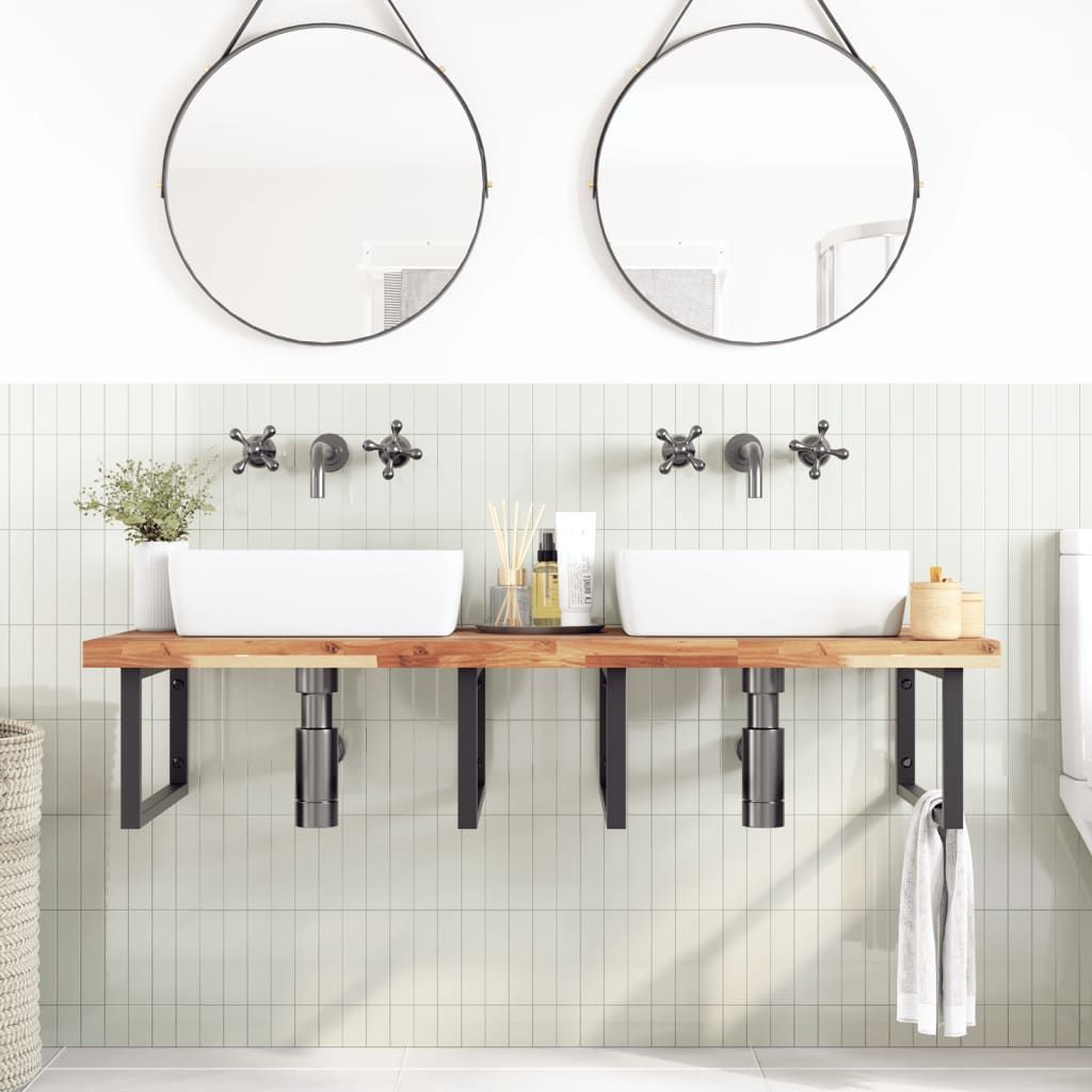 Plate til baderomsskap med finish 120x60x4 cm heltre akasie