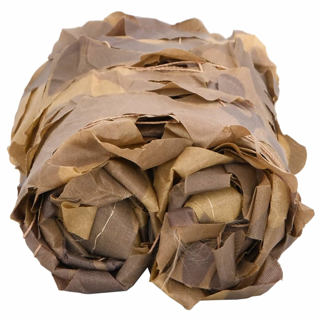 Kamuflasjenett med oppbevaringspose 412x144 cm sand vidaXL