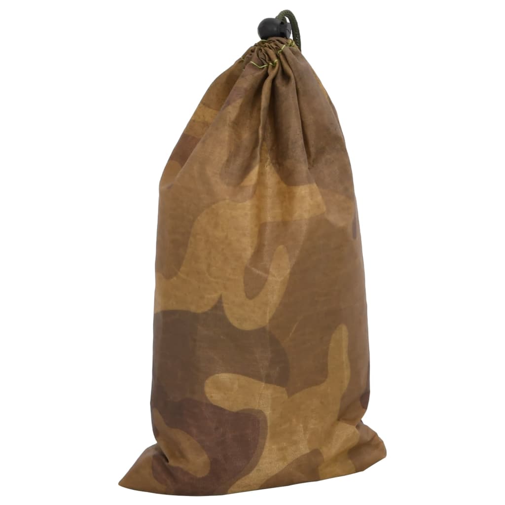 Kamuflasjenett med oppbevaringspose 412x144 cm sand vidaXL