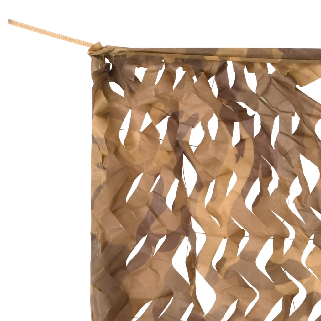Kamuflasjenett med oppbevaringspose 412x144 cm sand vidaXL