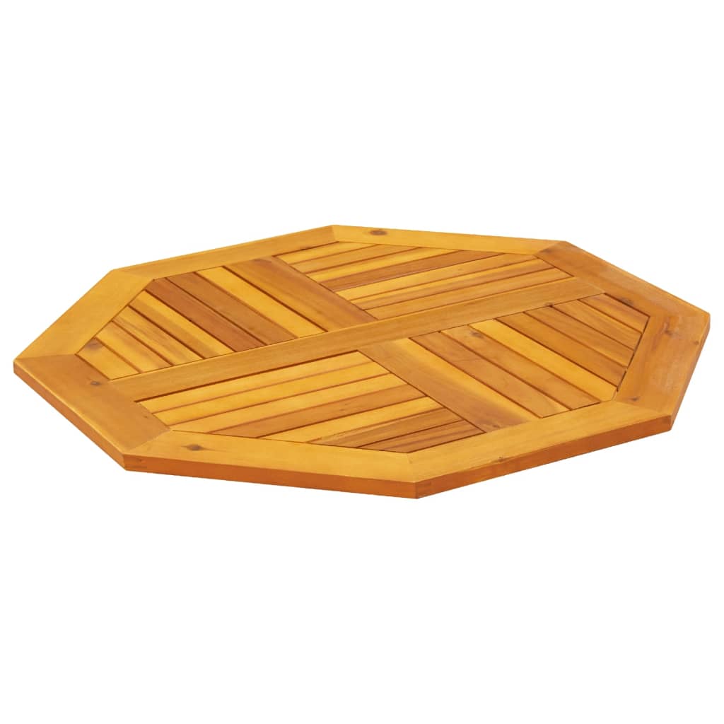 Bordplate 80x80x2,2 cm åttekantet heltre akasie