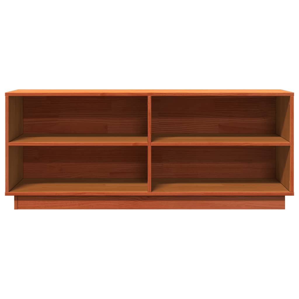 TV-benk voksbrun 110x34x45 cm heltre furu