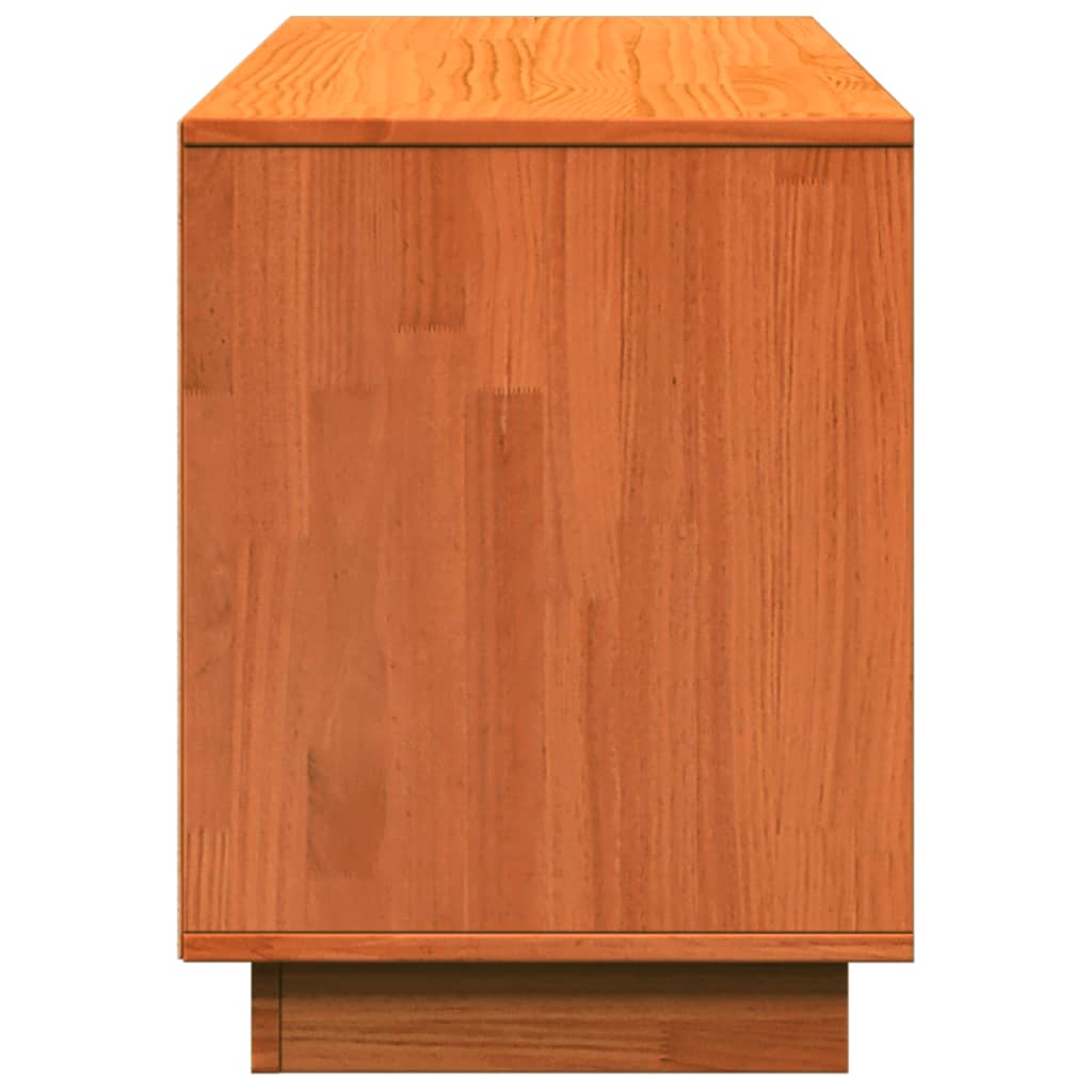 TV-benk voksbrun 110x34x45 cm heltre furu