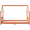 Sengeramme for barn voksbrun 90x190 cm heltre furu