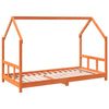 Sengeramme for barn voksbrun 90x190 cm heltre furu