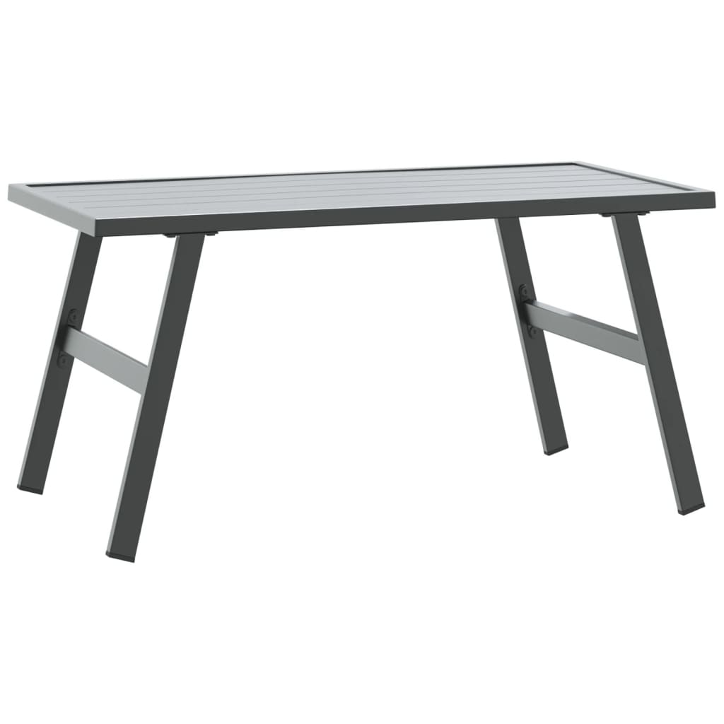 Utendørs salongbord svart 90x45x35 cm pulverlakkert stål vidaXL