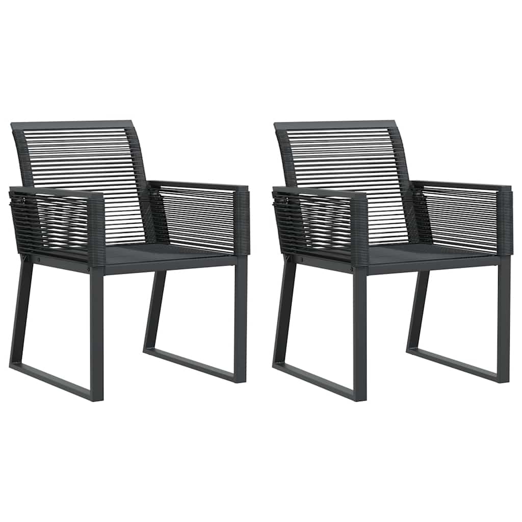 Hagestoler 2 stk svart polyrotting