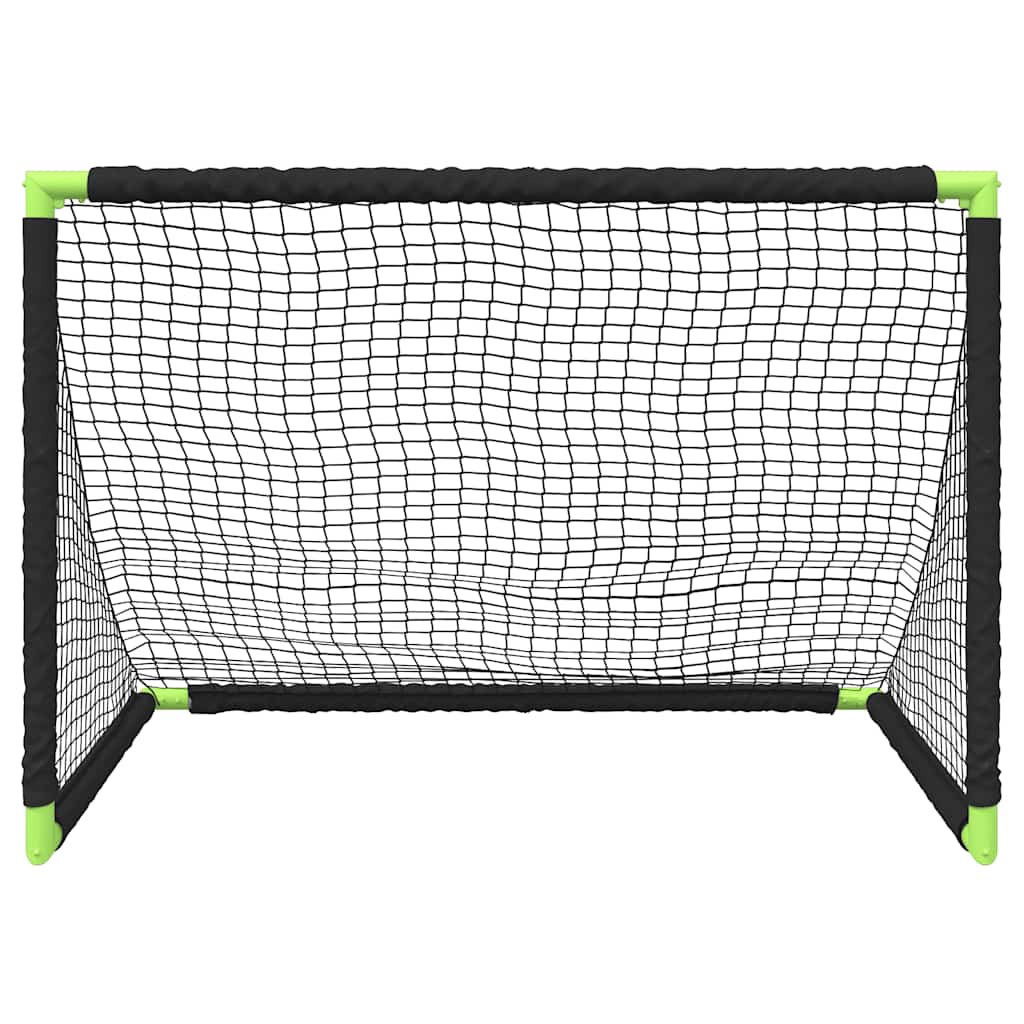 Sammenleggbart fotballmål for barn svart 90x64x64 cm