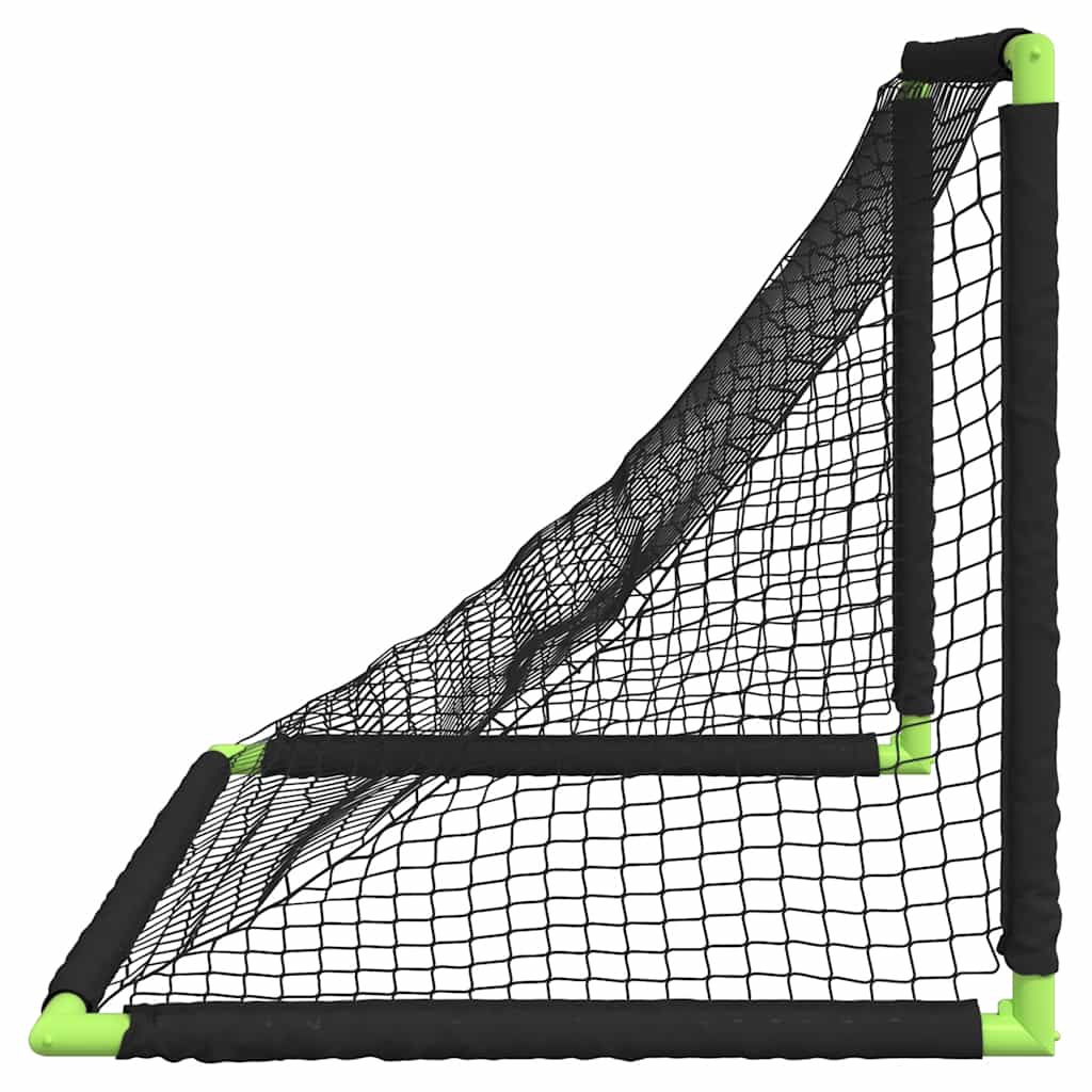 Sammenleggbart fotballmål for barn svart 90x64x64 cm