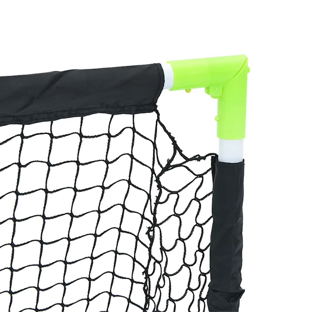 Sammenleggbart fotballmål for barn svart 90x64x64 cm