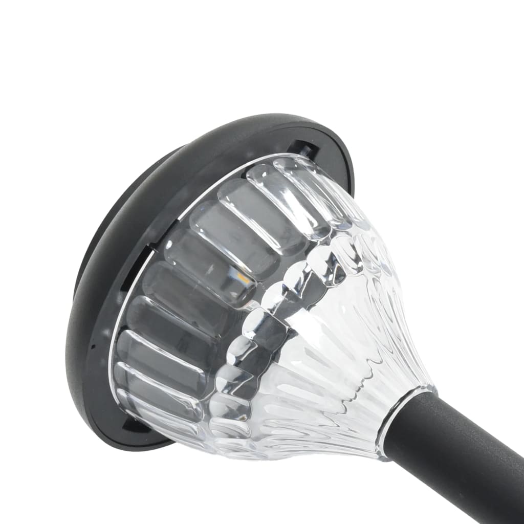 Soldrevne lamper for sti med jordplugg 4 stk varmhvit og RGB