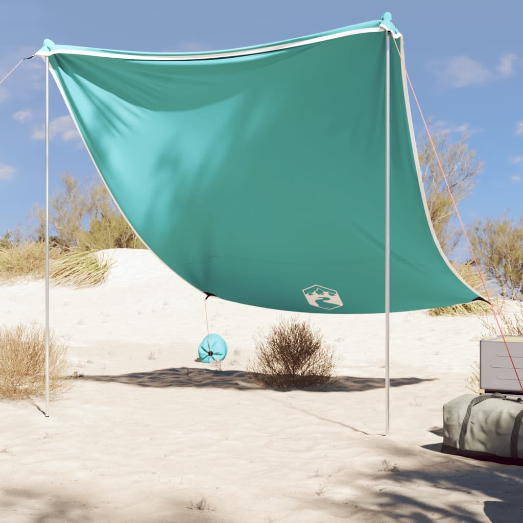Strandbaldakin med sandankre grønn 214x236 cm