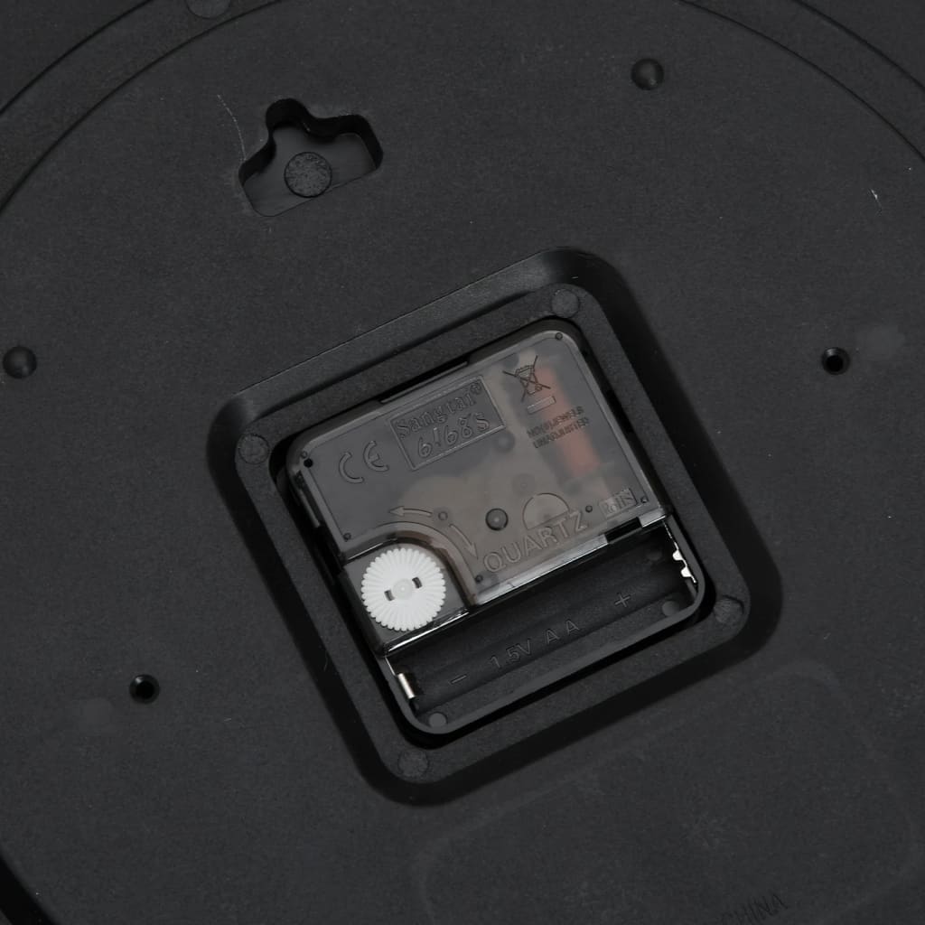 Veggklokke blå Ø25,5 cm polystyren og glass