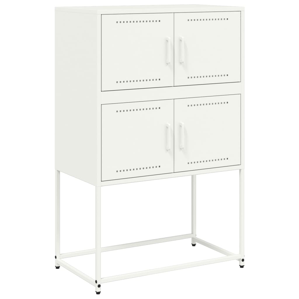 Skjenk hvit 68,5x38,5x107 cm stål