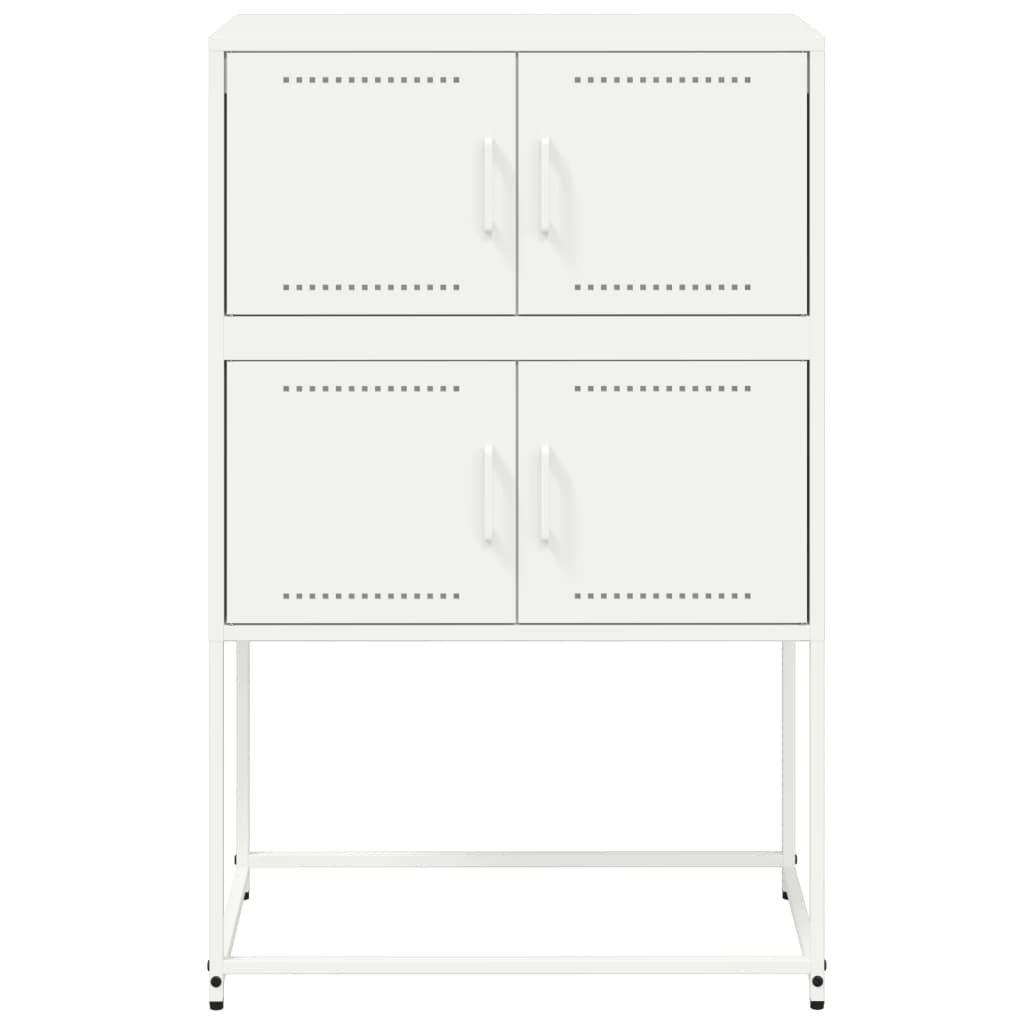Skjenk hvit 68,5x38,5x107 cm stål