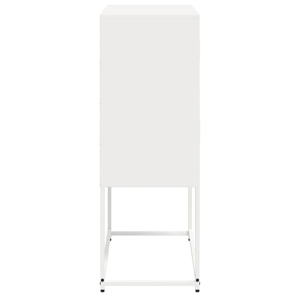 Skjenk hvit 68,5x38,5x107 cm stål