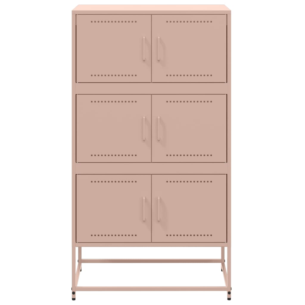 Skjenk rosa 68,5x38,5x123,5 cm stål