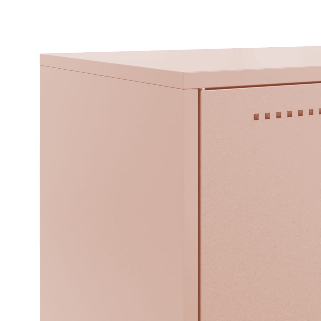 Skjenk rosa 68,5x38,5x123,5 cm stål