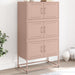 Skjenk rosa 68,5x38,5x123,5 cm stål