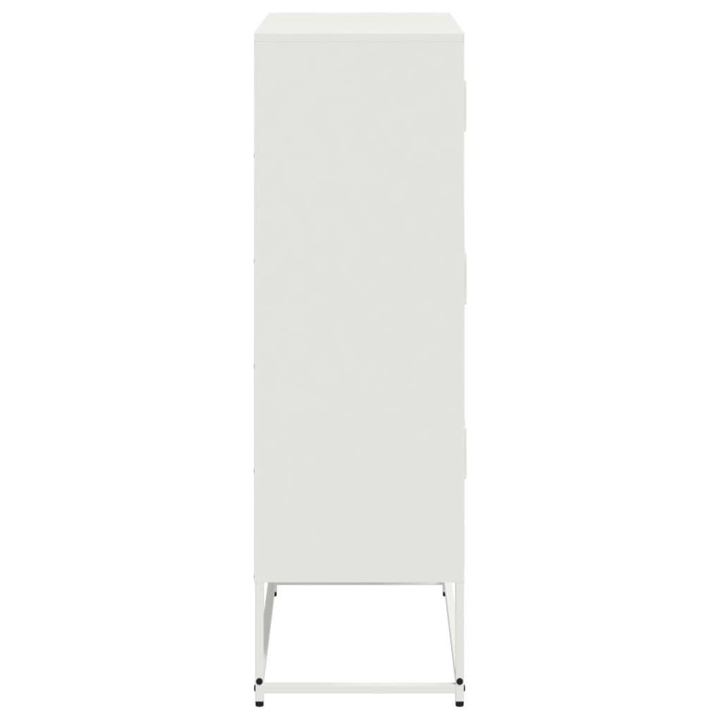 Skjenk hvit 68,5x38,5x123,5 cm stål