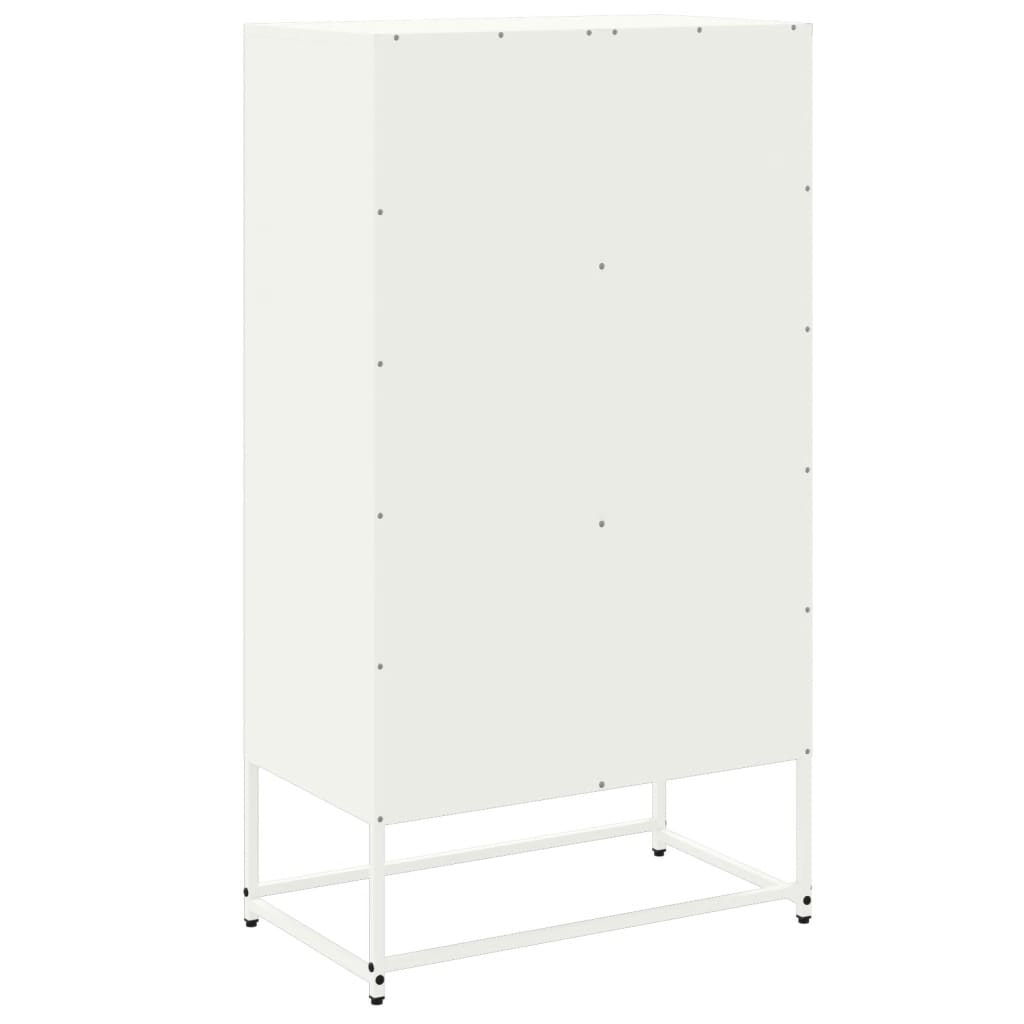 Skjenk hvit 68,5x38,5x123,5 cm stål