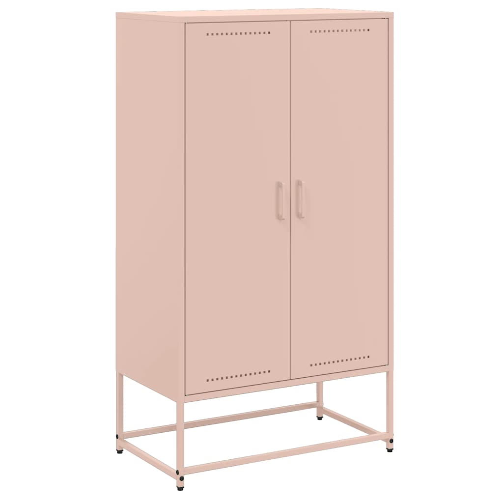 Highboard rosa 68,5x38,5x123,5 cm stål