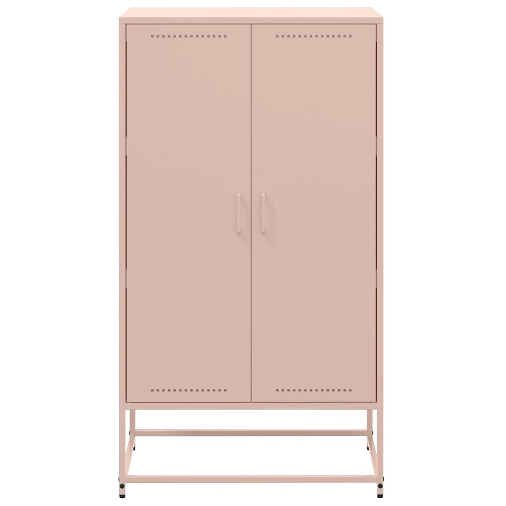Highboard rosa 68,5x38,5x123,5 cm stål