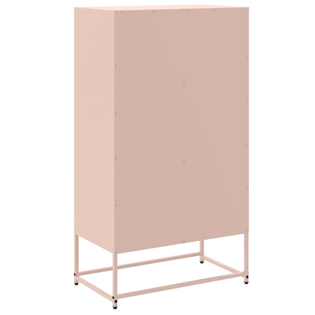 Highboard rosa 68,5x38,5x123,5 cm stål