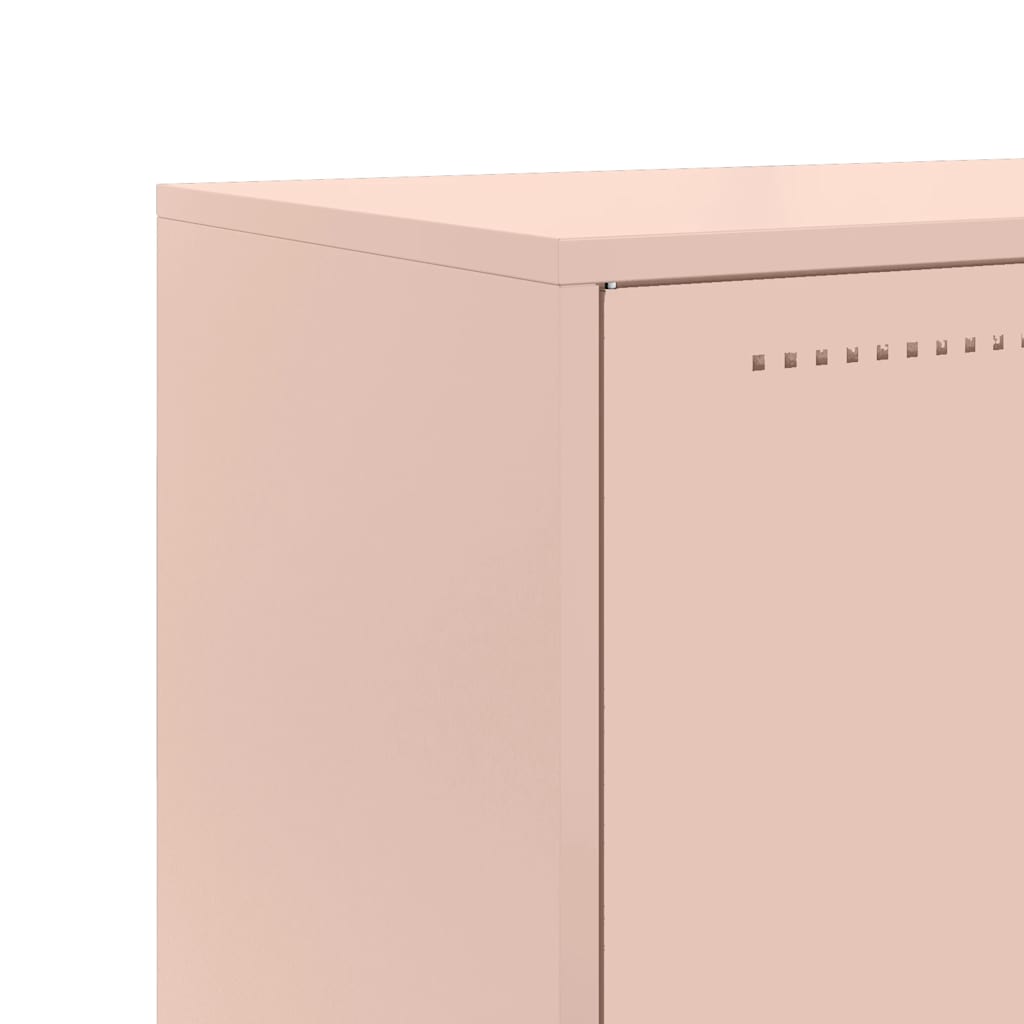 Highboard rosa 68,5x38,5x123,5 cm stål